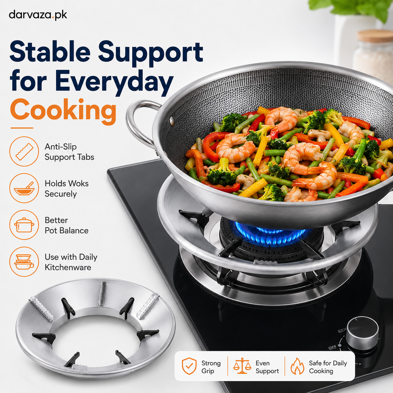 Gas Saving Windproof Stove Stand and Burner Cover