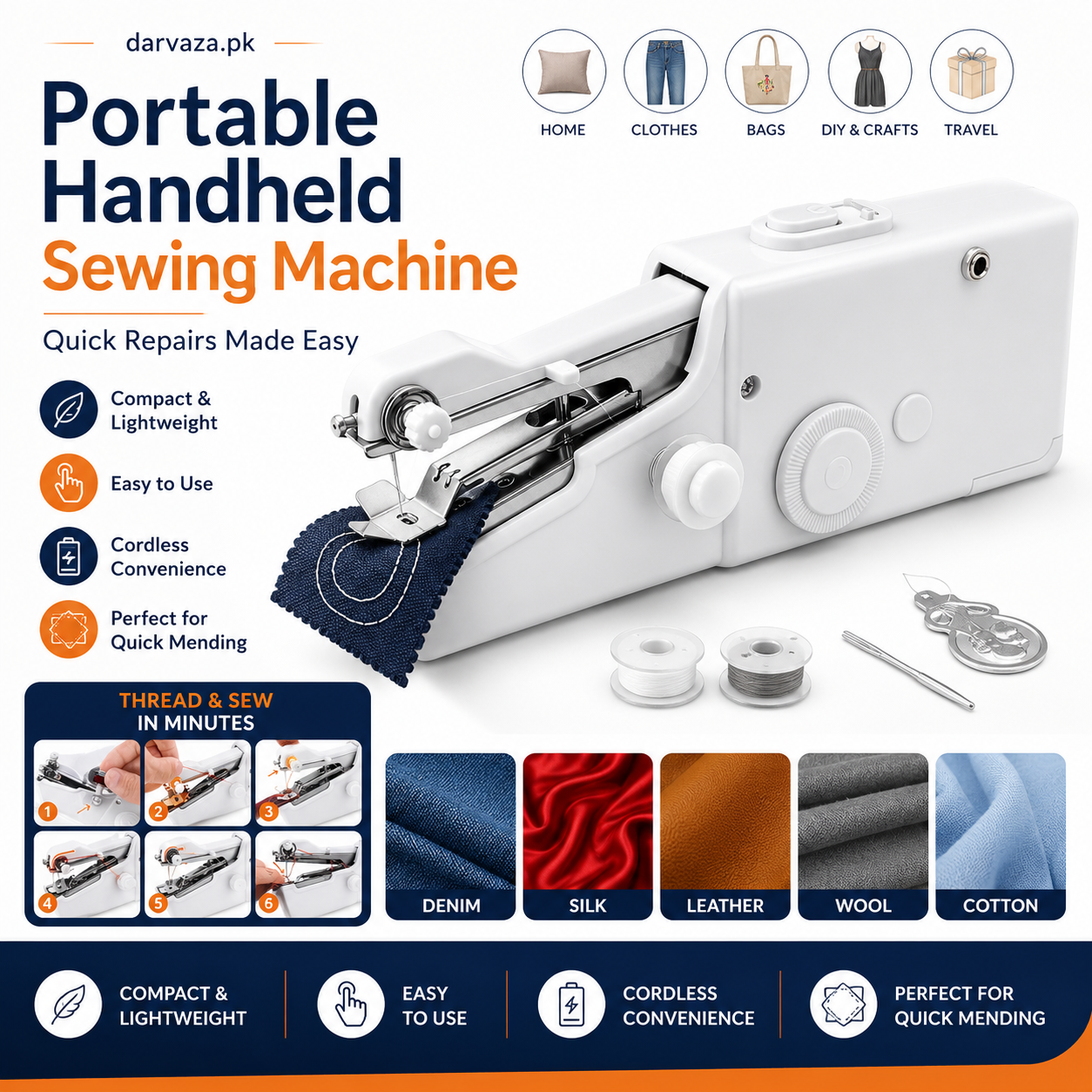 Portable Handheld Sewing Machine