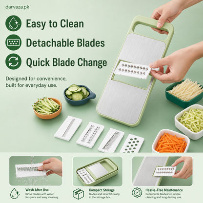 Imported 5 in 1 Multifunction Vegetable Slicer Cutter