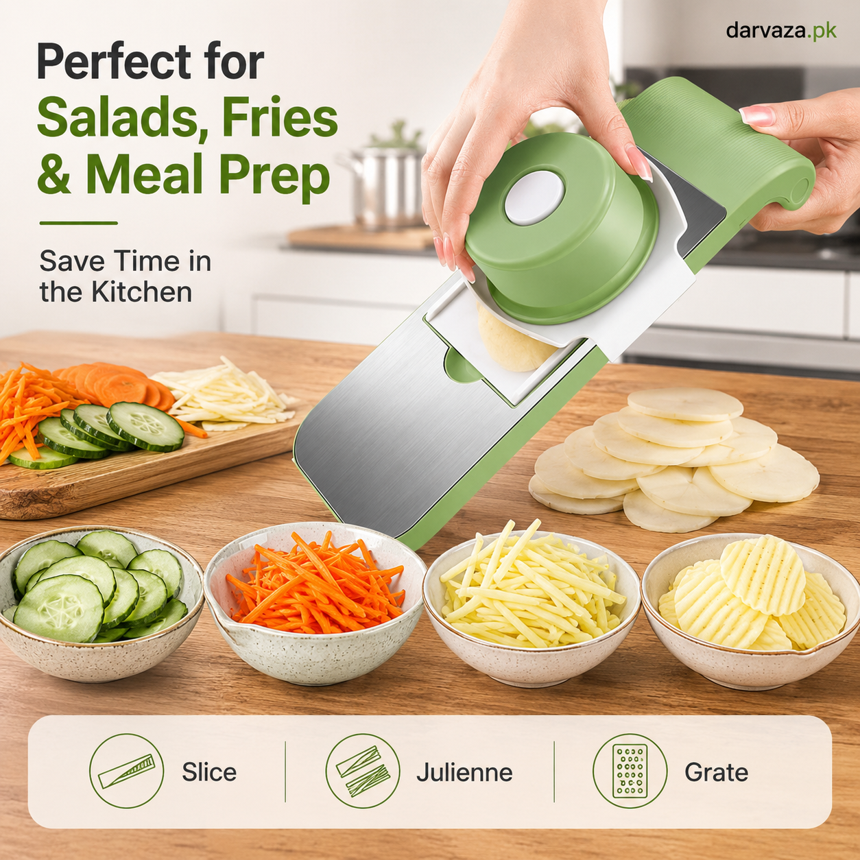 Imported 5 in 1 Multifunction Vegetable Slicer Cutter