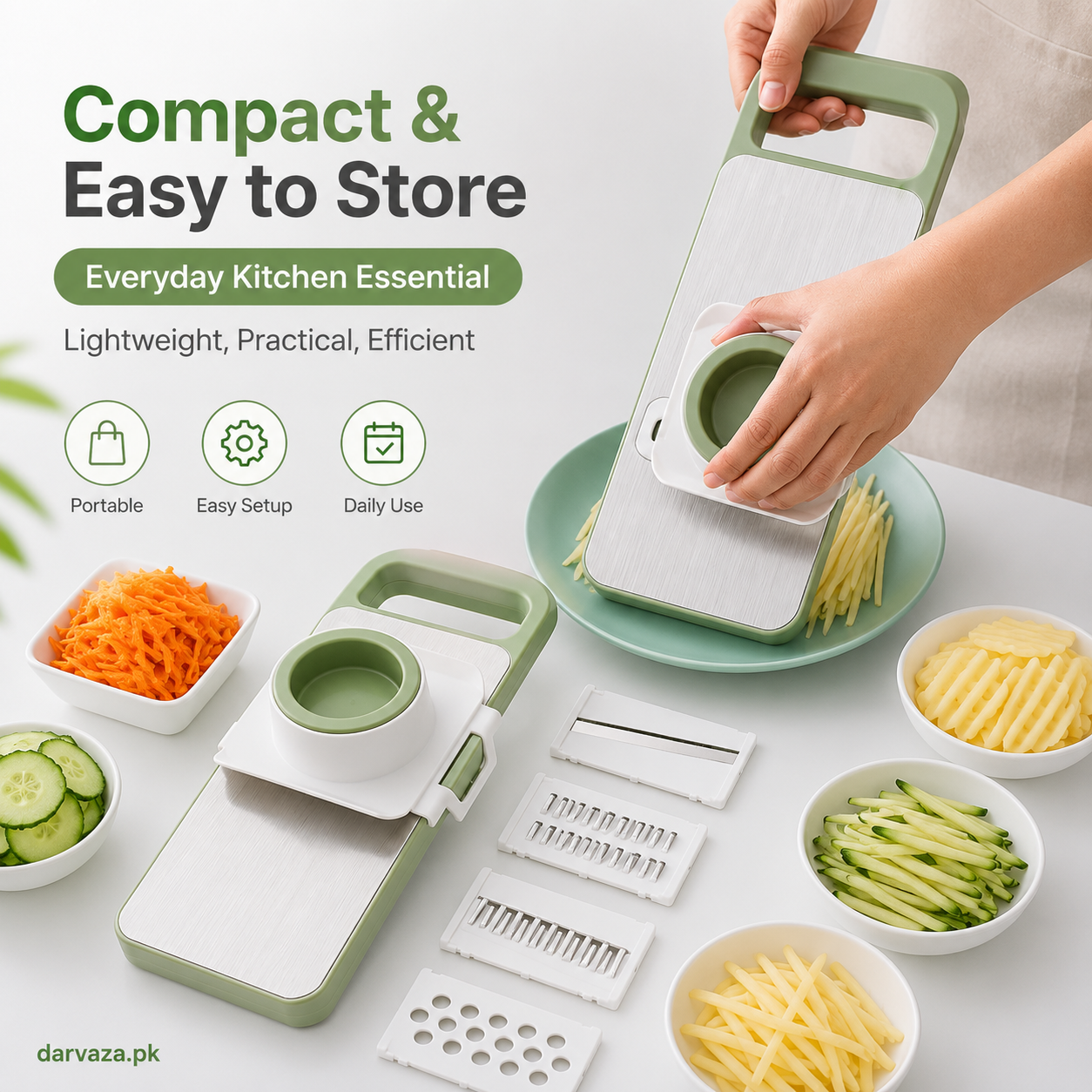 Imported 5 in 1 Multifunction Vegetable Slicer Cutter