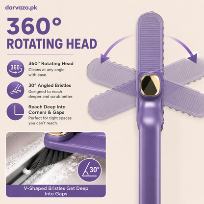 360° Rotating Crevice Gap Cleaning Brush with Cleaning Tool