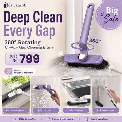 360° Rotating Crevice Gap Cleaning Brush with Cleaning Tool