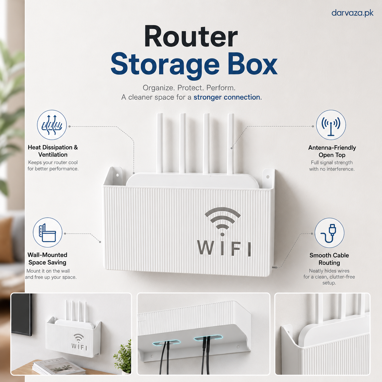 Wall Mount WiFi Router Holder