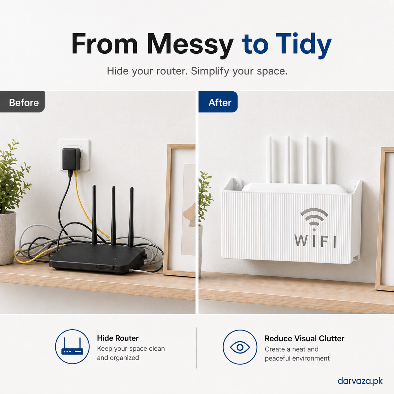 Wall Mount WiFi Router Holder