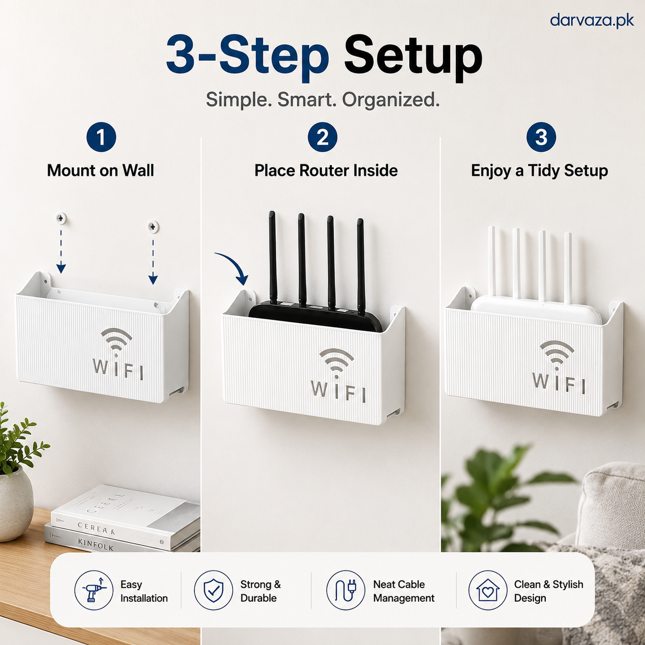 Wall Mount WiFi Router Holder
