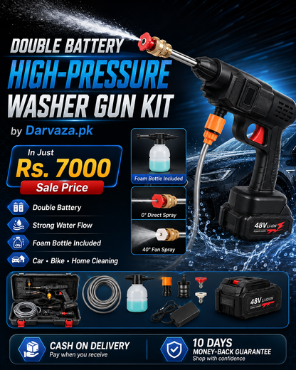 Double Battery High-Pressure Washer Gun Kit