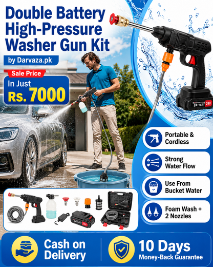 Double Battery High-Pressure Washer Gun Kit