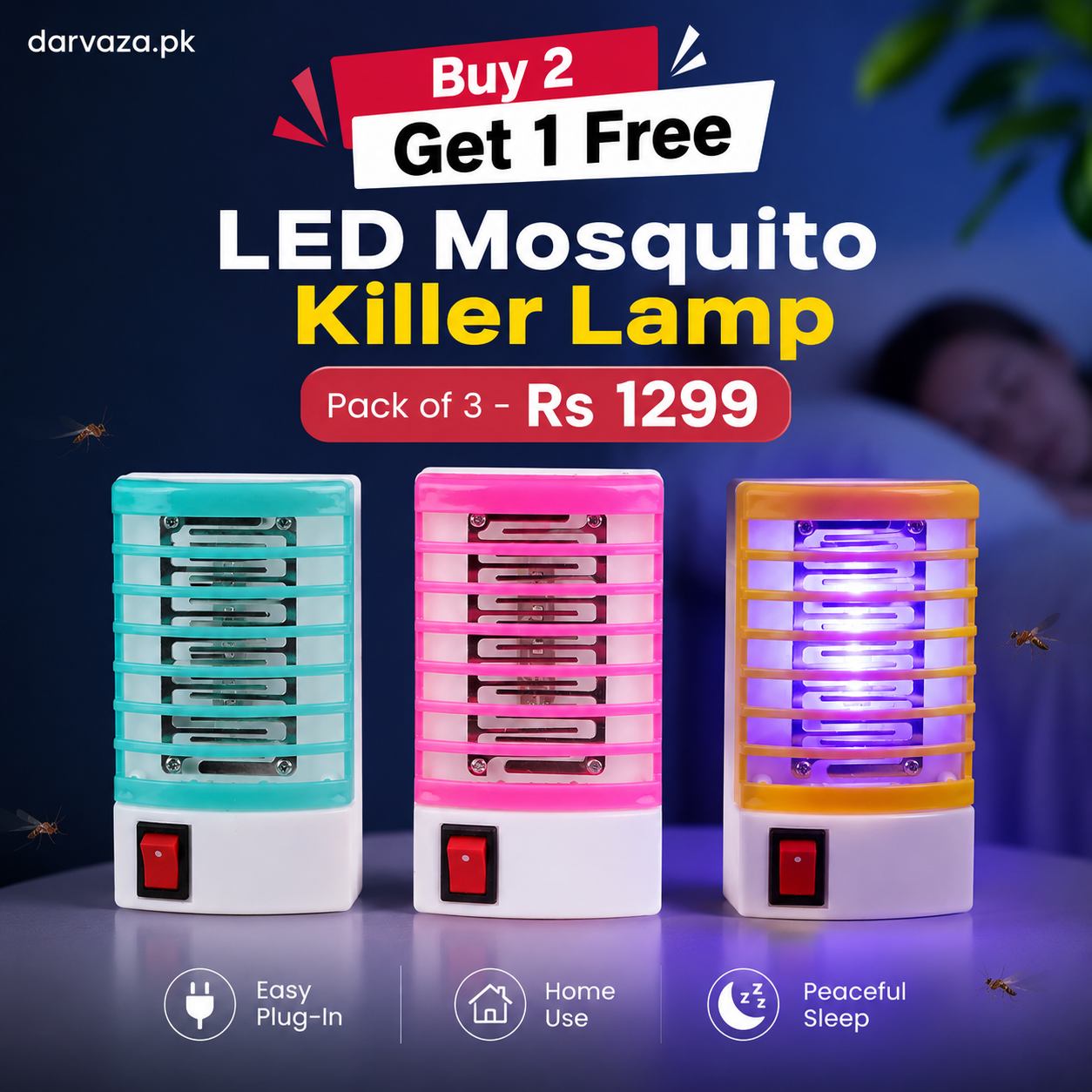 LED Mosquito Killer Lamp – Buy 2 Get 1 Free