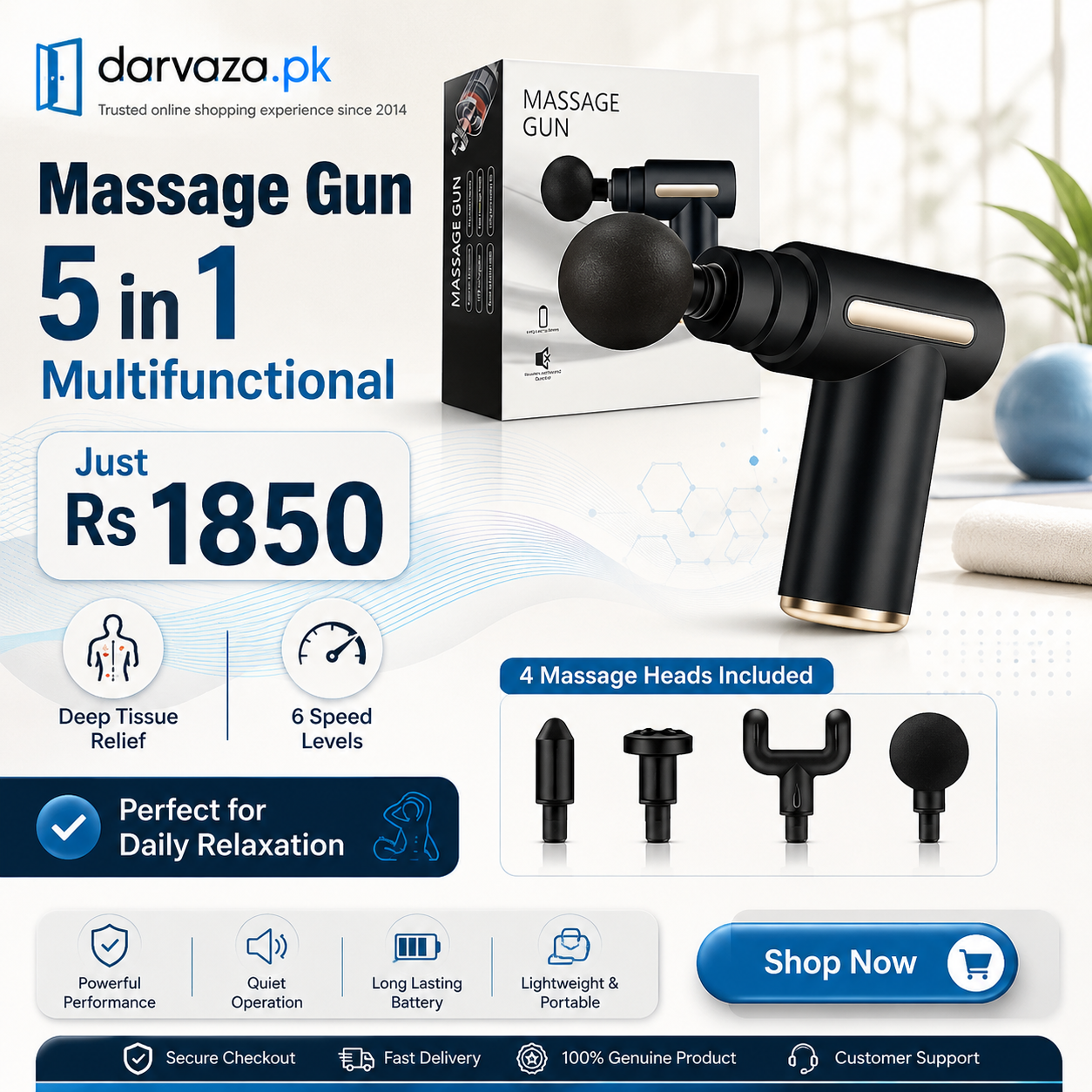 Muscle Massage Gun | Handheld Deep Tissue Massager