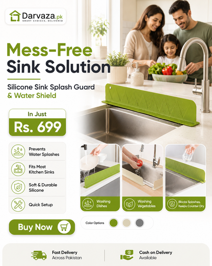 Silicone Sink Splash Guard and Water Sheild with Suction