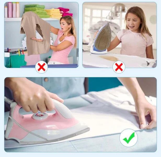 Pack of 2 Non-Stick Iron Soleplate Cover | 2 Iron Protectors Shoe for Clothes – Heat Resistant & Fabric Safe