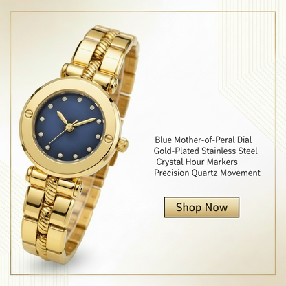 Danel Noble Golden & Black Dial Women Watch