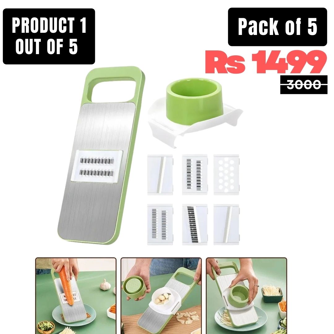 Ramzan Special 5 in 1 Kitchen Deal – Slicer, Samosa Maker, Pakora & Kofta Maker, Oil Brush Bottle & Mobile Holder – Only Rs.1499