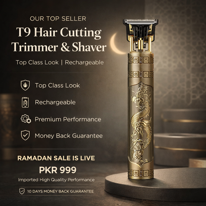 T9 Hair Cutting Machine Hair Clippers Rechargeable Beard Shaver for Men