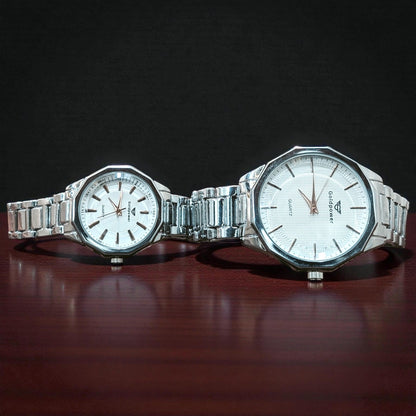 Silver DuoVerse Couple Watch Set