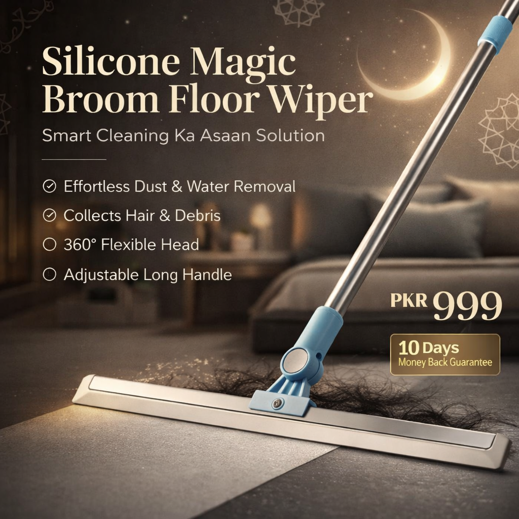 Silicone Magic Broom Floor Wiper