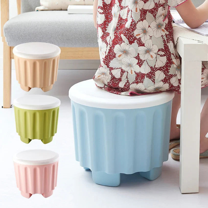 2 Pcs Multipurpose Drum Storage Stool and Sitting Chair