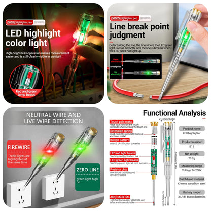 Dual Circuit Electrical Voltage and Current Tester Pen