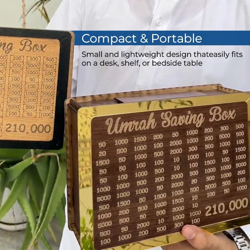 Umrah Saving Box - Save 210,000 Smartly for Your Umrah Journey