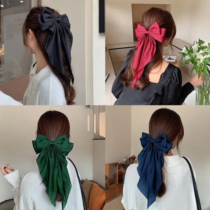 Pack of 3 Elegant Bow Ribbon Hair Clip