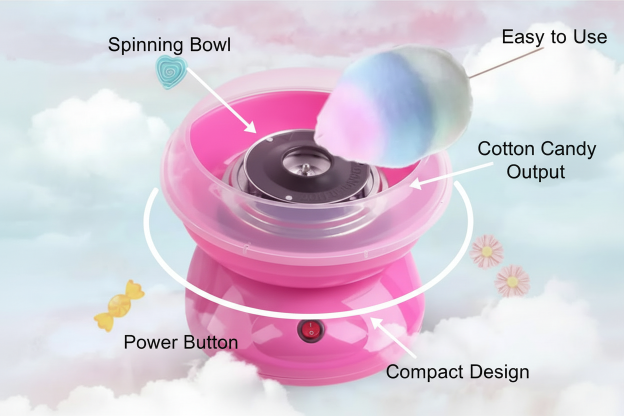 Mini Cotton Candy Maker Machine for Home Use
