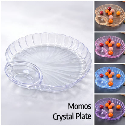 Plastic Shell Dumpling Plate – Salad & Snack Serving Bowl (Pack of 3)