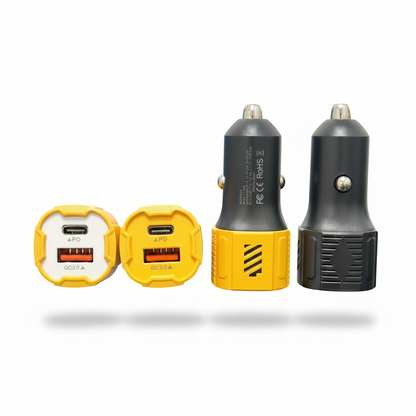 USB + PD Fast Charging Car Charger QC3.0 Dual Port – High Speed Type-C