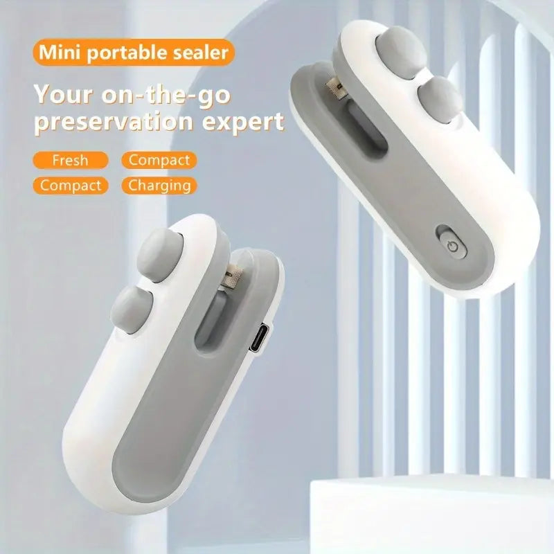 Rechargeable 2 in 1 Portable Mini Food Bag Heat Sealer And Cutter For Home and Outdoor Use