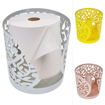(Pack of 2) Plastic Flower Design Tissue Roll Paper Holder For Home and Outdoor Use