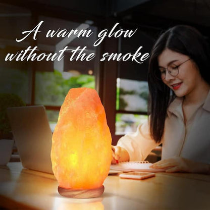 Natural Himalayan Salt Lamp USB Powered Air Purifier Healing Night Light for Relaxation and Home Decor