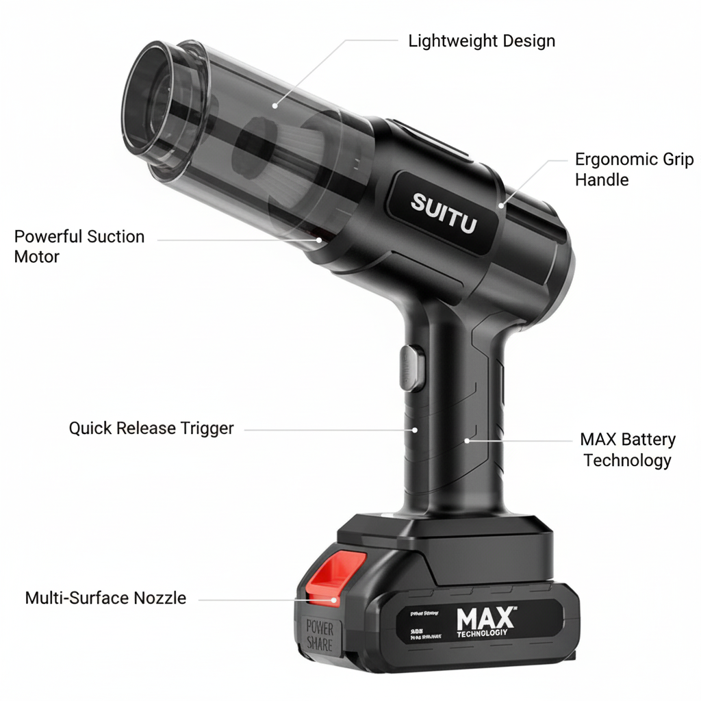 MAX Cordless Handheld Vacuum Cleaner – Powerful Portable Cleaning for Home & Car
