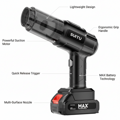 MAX Cordless Handheld Vacuum Cleaner – Powerful Portable Cleaning for Home & Car