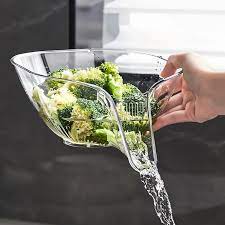 Versatile Durable Plastic Kitchen Drain Basket for Washing Fruits and Vegetable or More Use in Home and Restaurant