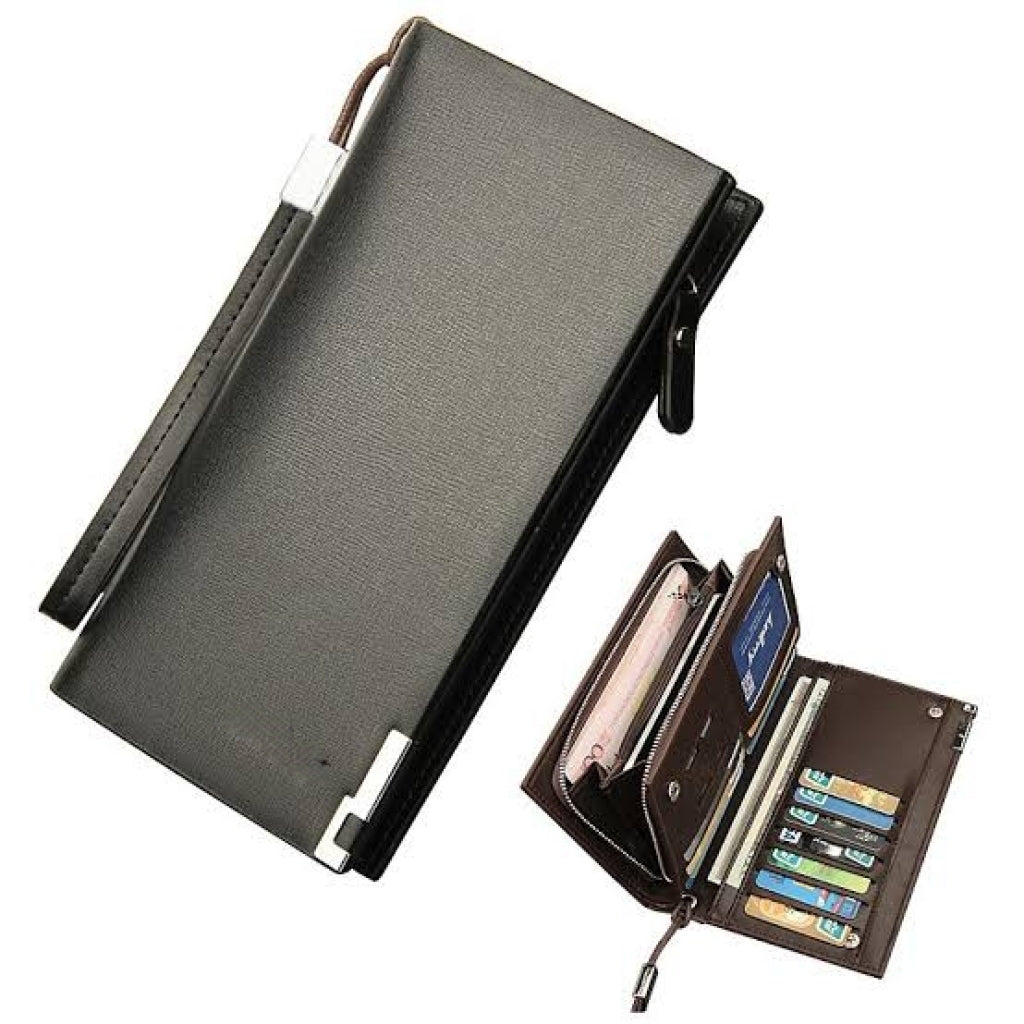 Baellerry Long Leather Wallet for Men