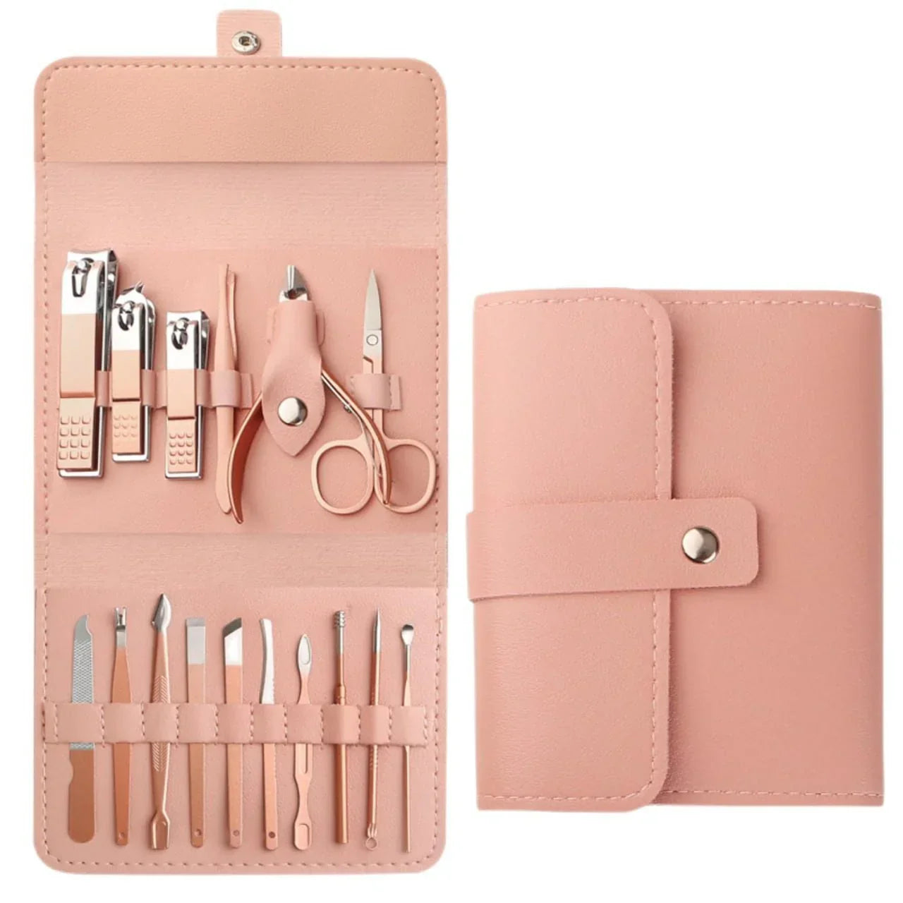 16 PCS Stainless Steel Manicure Pedicure Set | Professional Nail Care Kit