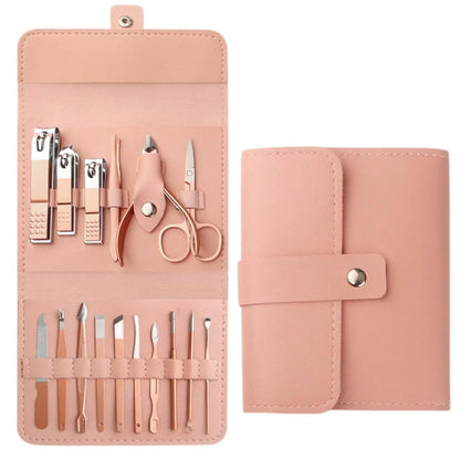16 PCS Stainless Steel Manicure Pedicure Set | Professional Nail Care Kit